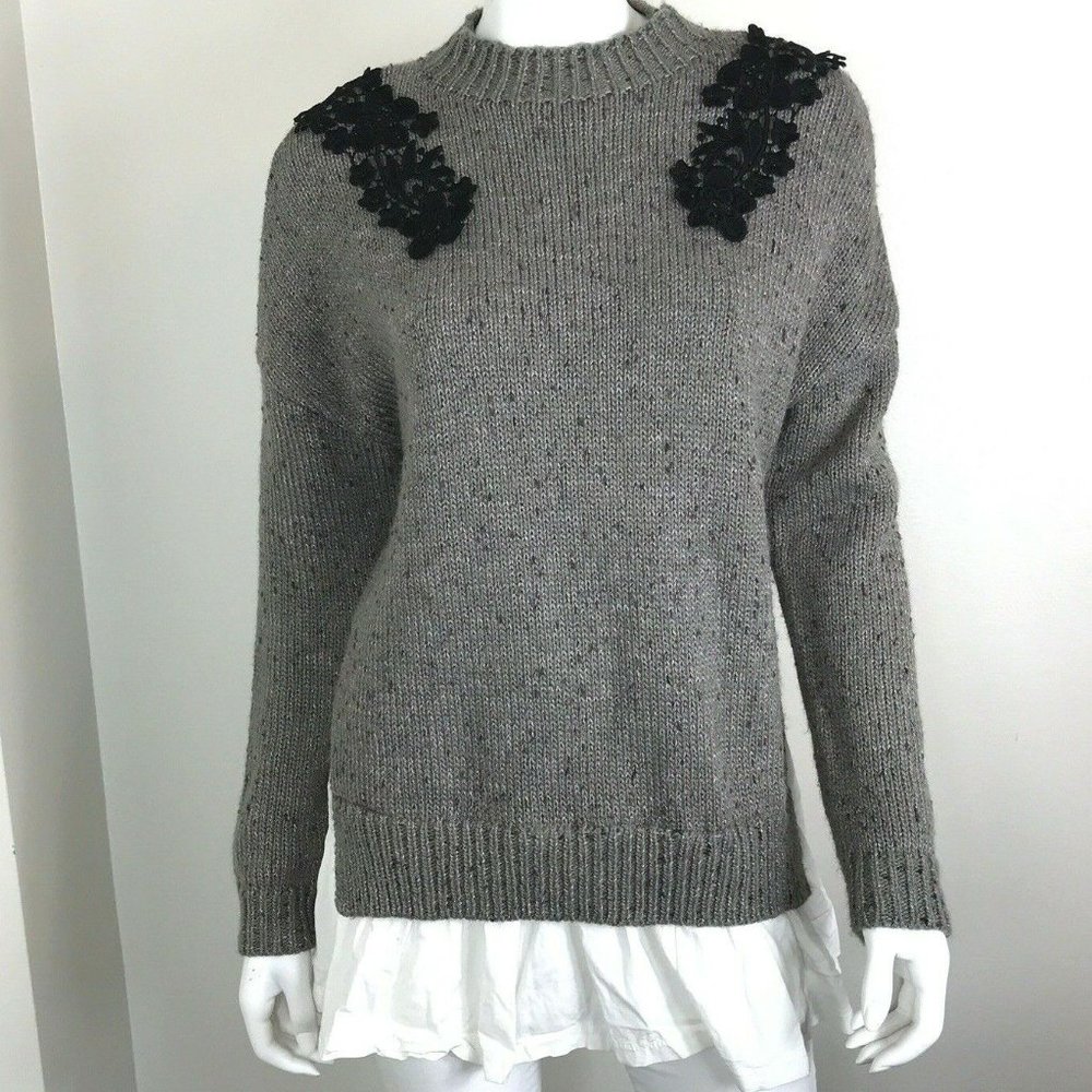 WILLOW & CLAY Long Sleeve Cable Knit Tunic Top